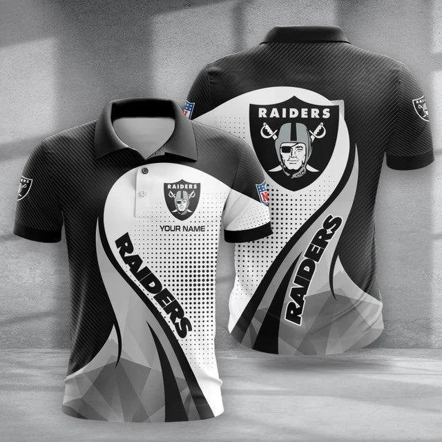 Limited Edition – Customized NFL Las Vegas Raiders Polo Shirt & Short Pants Set