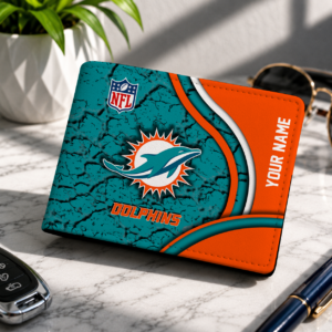Limited Edition – Customized NFL Miami Dolphins Leather Wallet