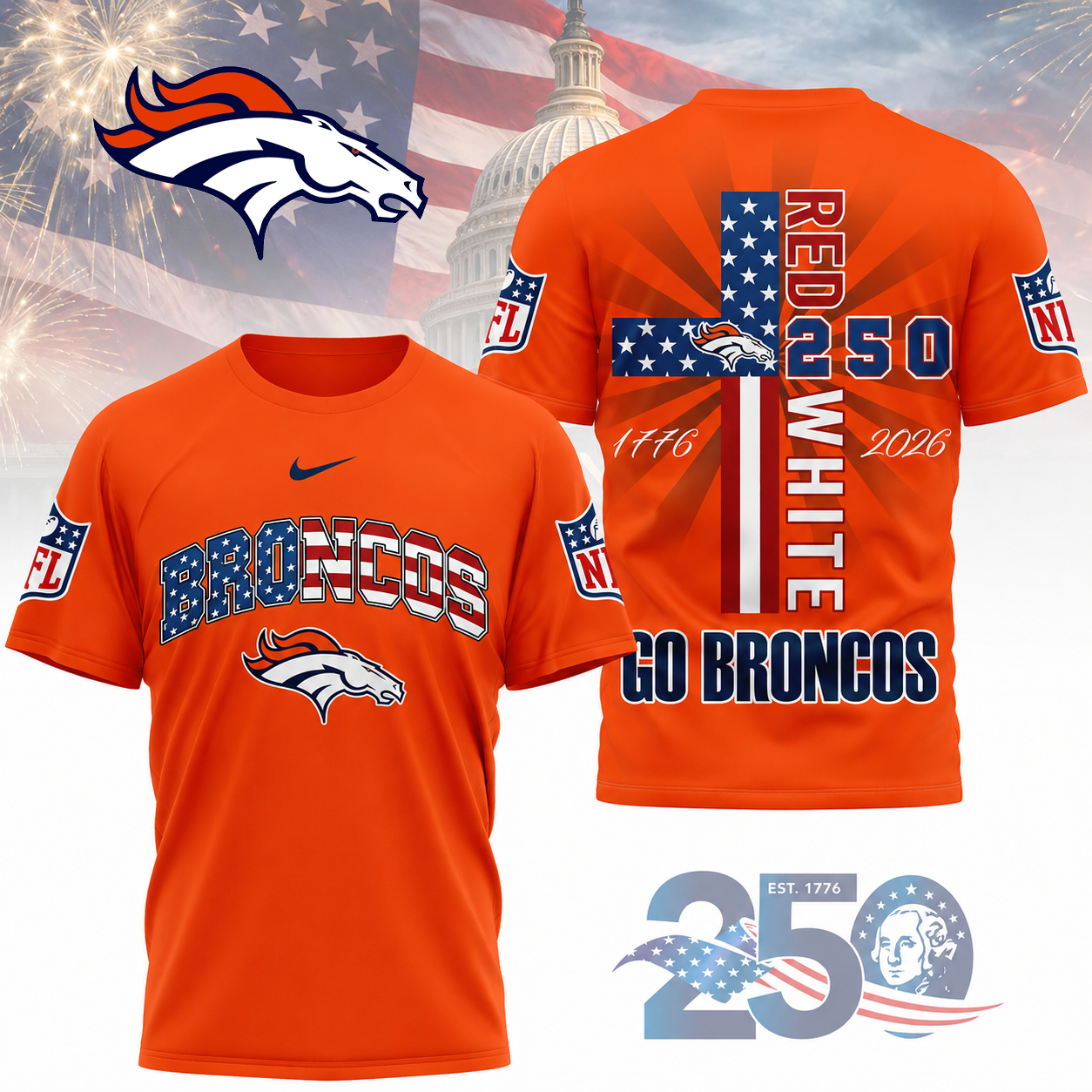 Limited Edition – Customized NFL Denver Broncos T-Shirt