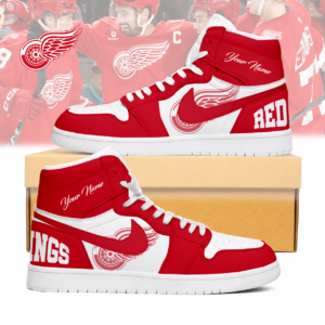 Limited Edition – Customized NHL Detroit Red Wings Air Jordan 1 Sneakers