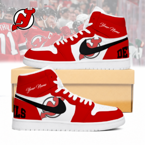 Limited Edition – Customized NHL New Jersey Devils Air Jordan 1 Sneakers