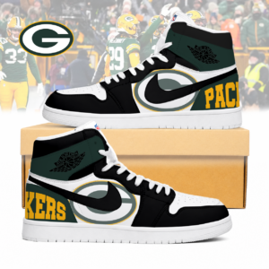 Limited Edition – Customized NFL Green Bay Packers Air Jordan 1 Sneakers