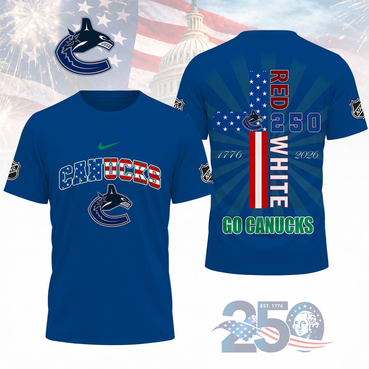 Limited Edition – Customized NHL Vancouver Canucks T-Shirt