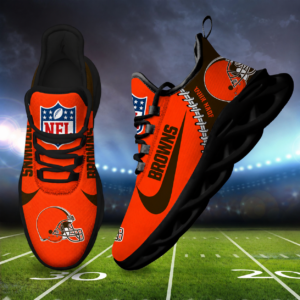 Limited Edition – Customized NFL Cleveland Browns Unisex Max Soul Shoes