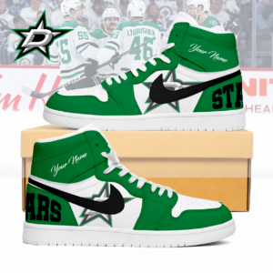 Limited Edition – Customized NHL Dallas Stars Air Jordan 1 Sneakers