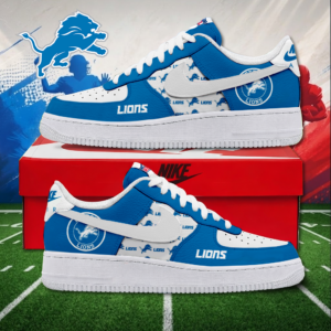 Limited Edition – Customized NFL Detroit Lions Air Force 1 Sneakers