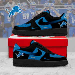 Limited Edition – Customized NFL Detroit Lions Air Force 1 Sneakers