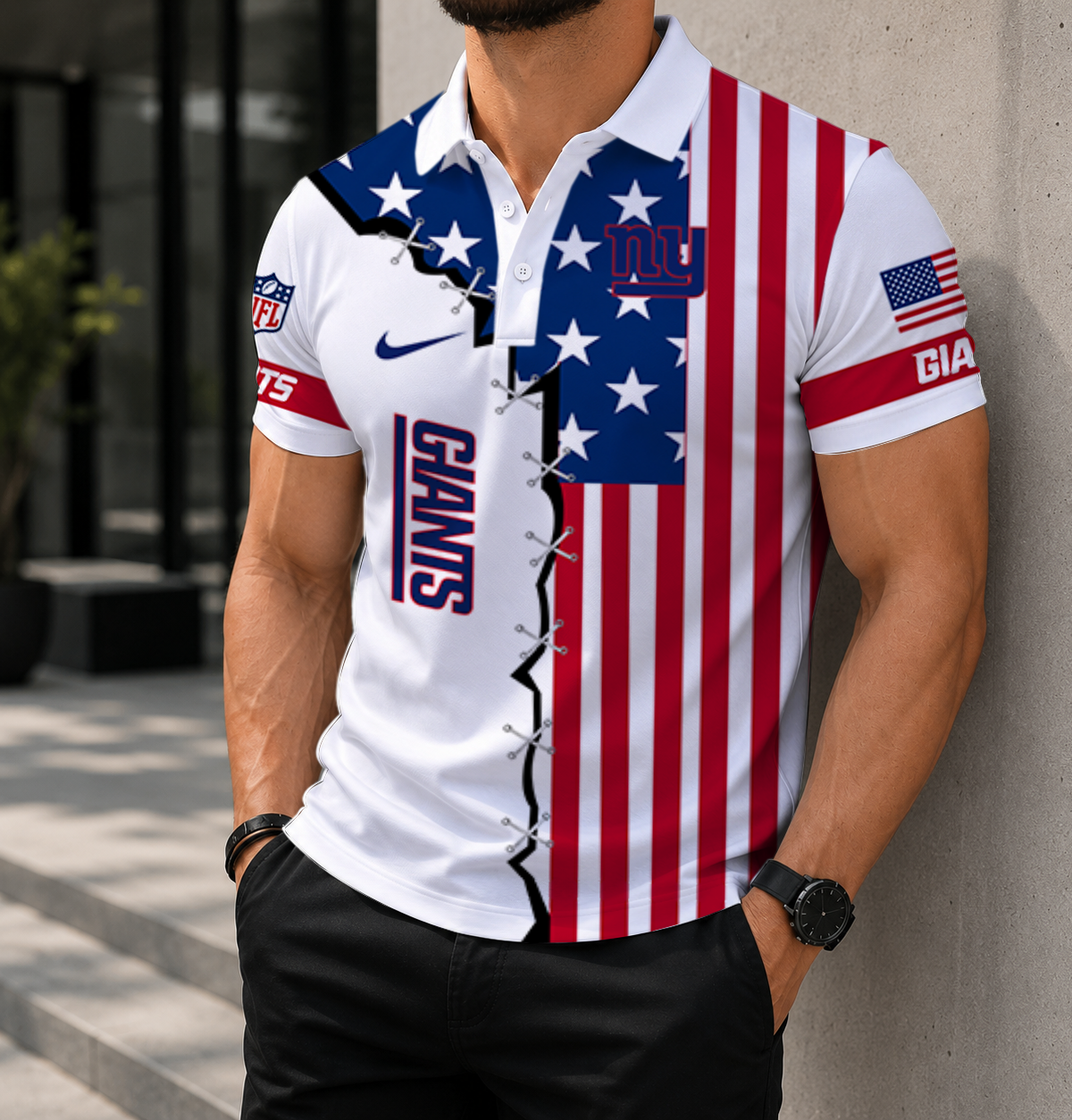 Limited Edition – Customized NFL New York Giants Polo Shirt