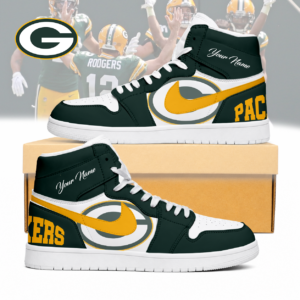 Limited Edition – Customized NFL Green Bay Packers Air Jordan 1 Sneakers