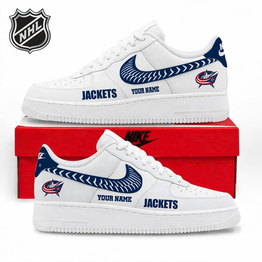 Limited Edition – Customized NHL Columbus Blue Jackets Air Force 1 Sneakers