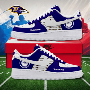 Limited Edition – Customized NFL Baltimore Ravens Air Force 1 Sneakers