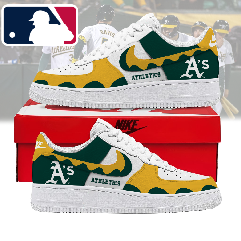Limited Edition – Customized MLB Oakland Athletics Air Force 1 Shoes