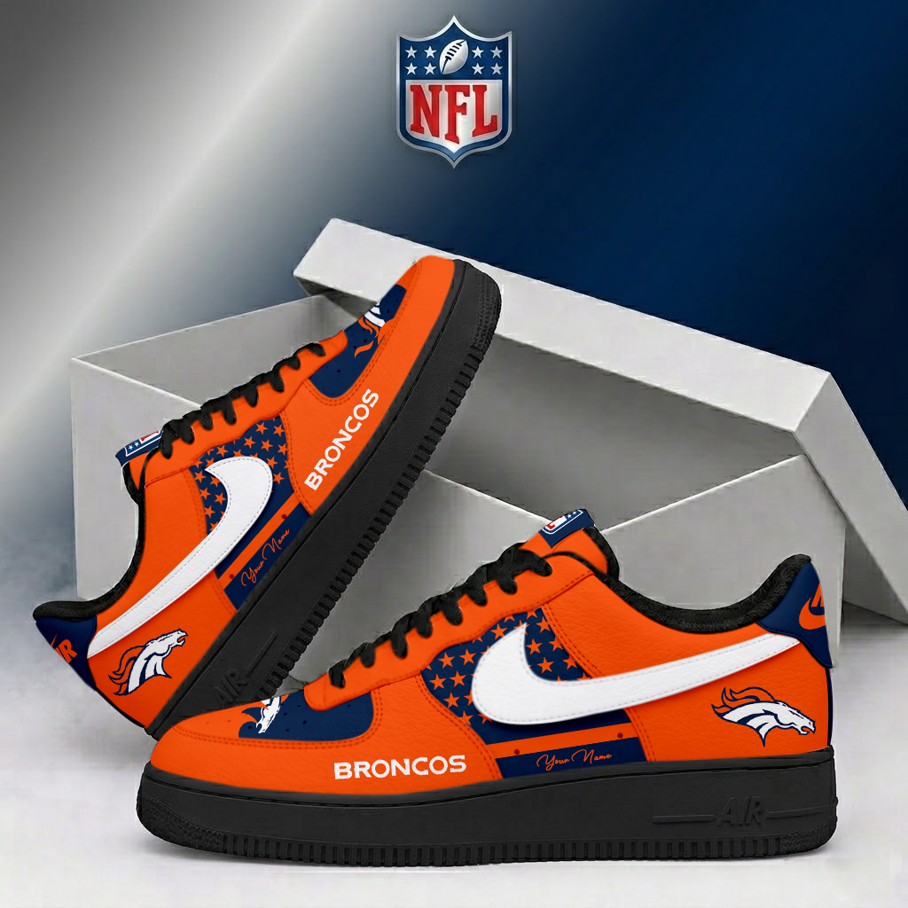 Limited Edition – Customized NFL Denver Broncos Air Force 1 Shoes - Image 2