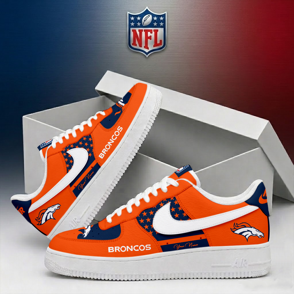 Limited Edition – Customized NFL Denver Broncos Air Force 1 Shoes