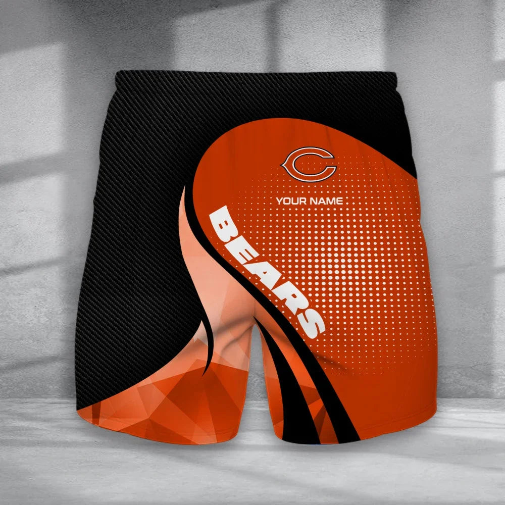 Limited Edition – Customized NFL Chicago Bears Polo Shirt & Short Pants Set - Image 2