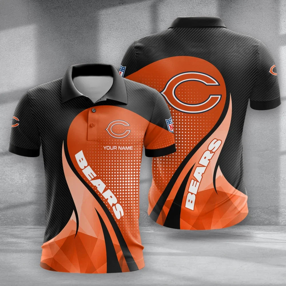Limited Edition – Customized NFL Chicago Bears Polo Shirt & Short Pants Set