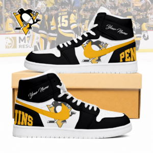 Limited Edition – Customized NHL Pittsburgh Penguins Air Jordan 1 Sneakers