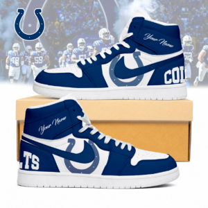 Limited Edition – Customized NFL Indianapolis Colts Air Jordan 1 Sneakers