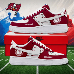 Limited Edition – Customized NFL Tampa Bay Buccaneers Air Force 1 Sneakers