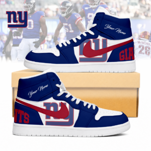 Limited Edition – Customized NFL New York Giants Air Jordan 1 Sneakers