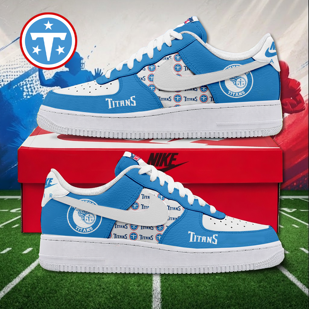 Limited Edition – Customized NFL Tennessee Titans Air Force 1 Sneakers
