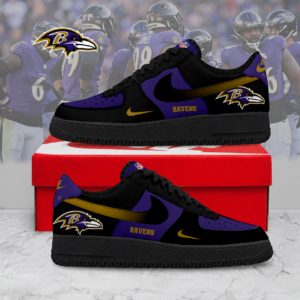 Limited Edition – Customized NFL Baltimore Ravens Air Force 1 Sneakers