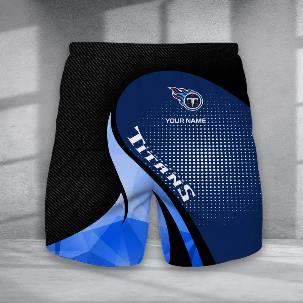 Limited Edition – Customized NFL Tennessee Titans Polo Shirt & Short Pants Set - Image 2