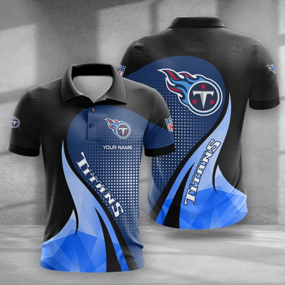 Limited Edition – Customized NFL Tennessee Titans Polo Shirt & Short Pants Set