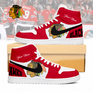 Limited Edition – Customized NHL Chicago Blackhawks Air Jordan 1 Sneakers