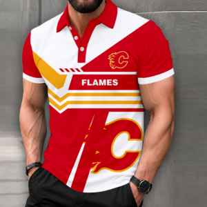 Limited Edition – Customized NHL Calgary Flames Polo Shirt