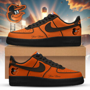 Limited Edition – Customized MLB Baltimore Orioles Air Force 1 Sneakers