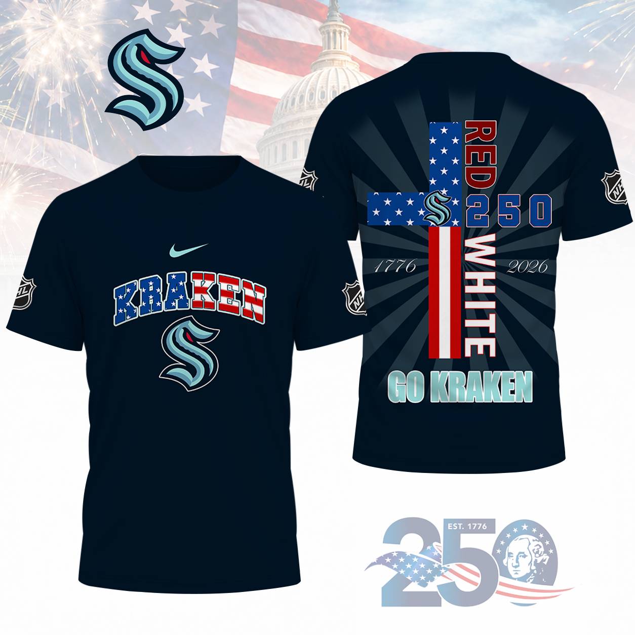Limited Edition – Customized NHL Seattle Kraken T-Shirt