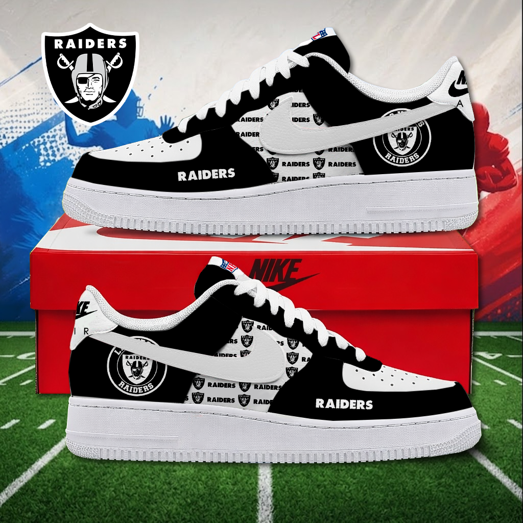 Limited Edition – Customized NFL Las Vegas Raiders Air Force 1 Sneakers