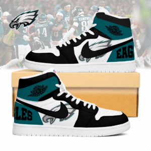 Limited Edition – Customized NFL Philadelphia Eagles Air Jordan 1 Sneakers