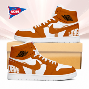 Limited Edition – Customized NCAA Texas Longhorns Air Jordan 1 Sneakers