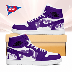 Limited Edition – Customized NCAA Tcu Horned Frogs Air Jordan 1 Sneakers