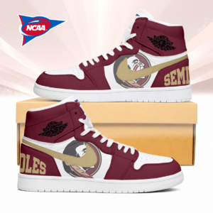 Limited Edition – Customized NCAA Florida State Seminoles Air Jordan 1 Sneakers