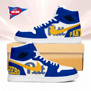 Limited Edition – Customized NCAA Pittsburgh Panthers Air Jordan 1 Sneakers