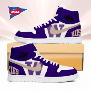 Limited Edition – Customized NCAA Washington Huskies Air Jordan 1 Sneakers