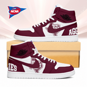 Limited Edition – Customized NCAA Texas A&M Aggies Air Jordan 1 Sneakers