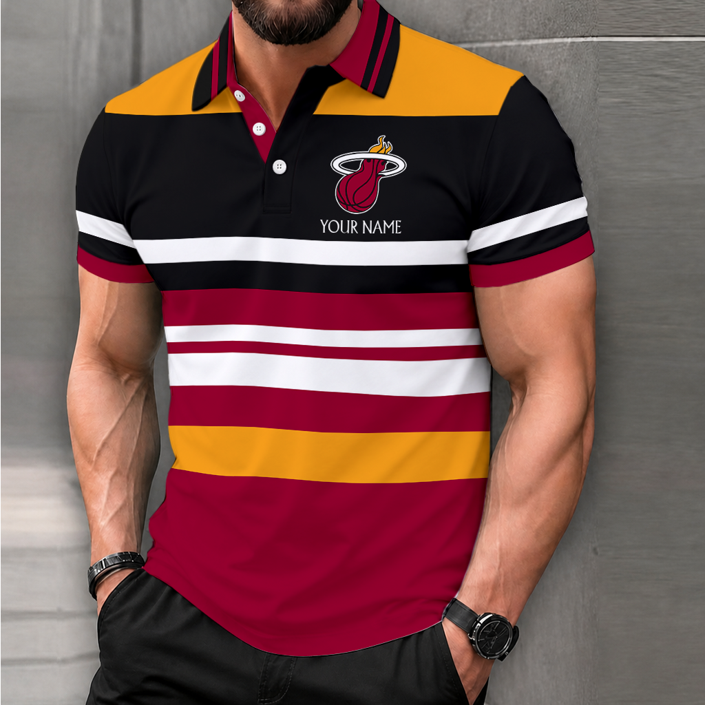 Limited Edition – Customized NBA MiaMiami Heat Polo Shirt