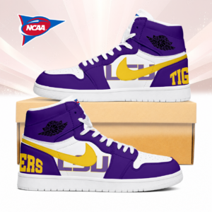 Limited Edition – Customized NCAA Lsu Tigers Air Jordan 1 Sneakers
