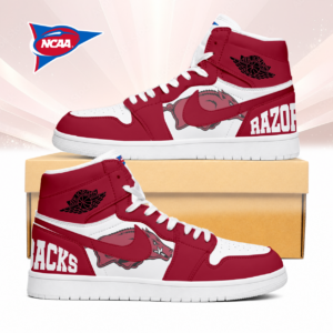 Limited Edition – Customized NCAA Arkansas Razorbacks Air Jordan 1 Sneakers
