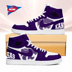Limited Edition – Customized NCAA Kansas State Wildcats Air Jordan 1 Sneakers