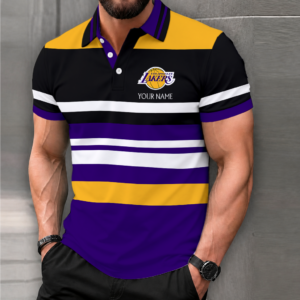 Limited Edition – Customized NBA Los Angeles Lakers Polo Shirt