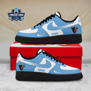 Limited Edition – Customized NCAA Maine Black Bears Air Force 1 Shoes