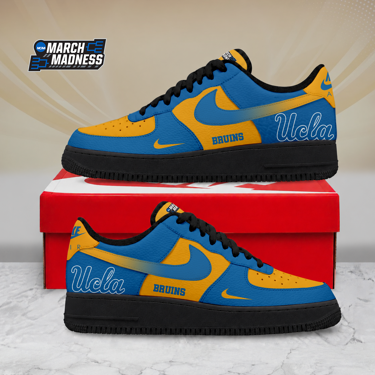 Limited Edition – Customized NCAA Ucla Bruins Air Force 1 Shoes