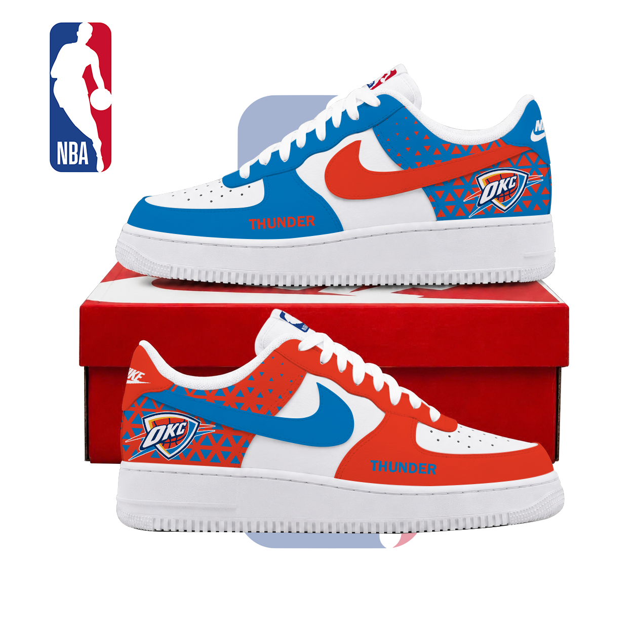 Limited Edition – Customized NBA Oklahoma City Thunder Air Force 1 Shoes