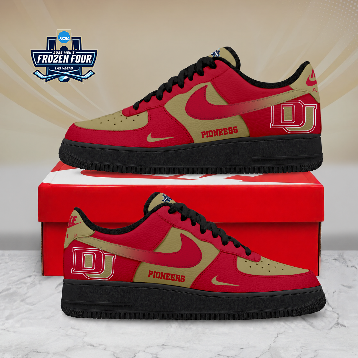 Limited Edition – Customized NCAA Denver Pioneers Air Force 1 Shoes