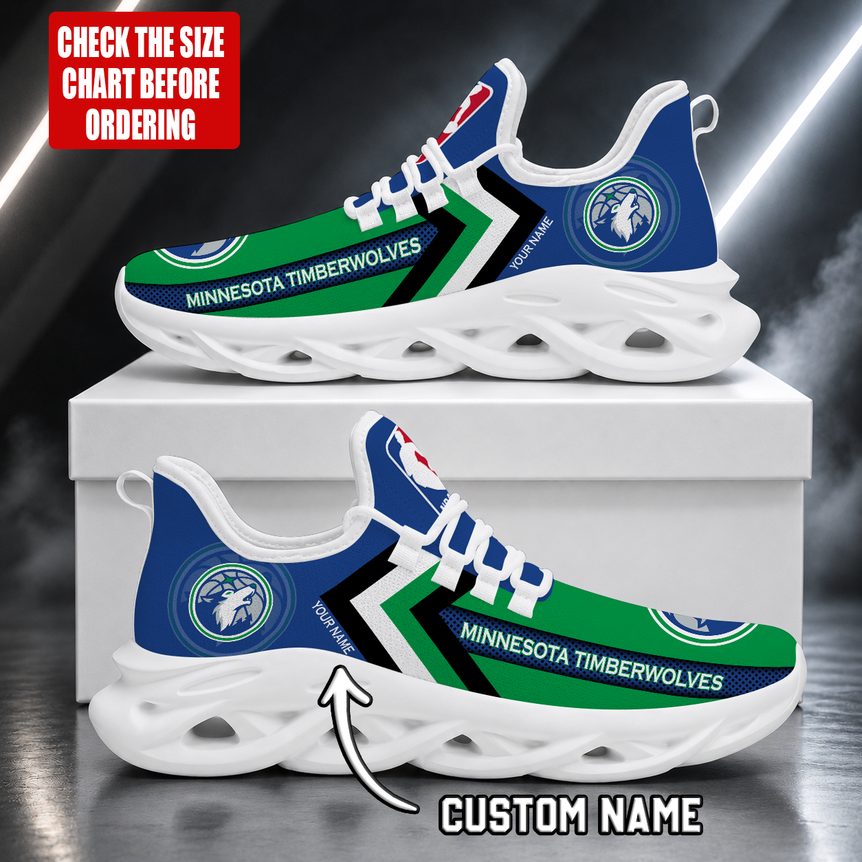 Limited Edition – Customized NBA Minnesota Timberwolves Max Soul Shoes